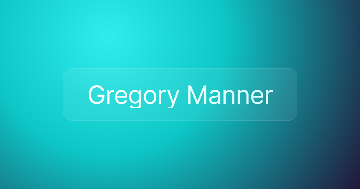 Gregory Manner