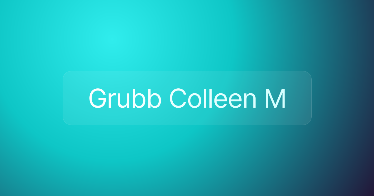 Grubb Colleen M