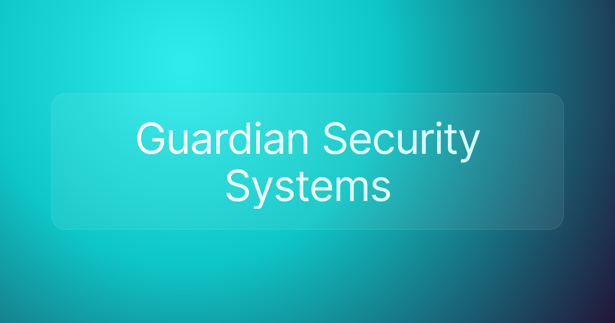 Guardian Security Systems
