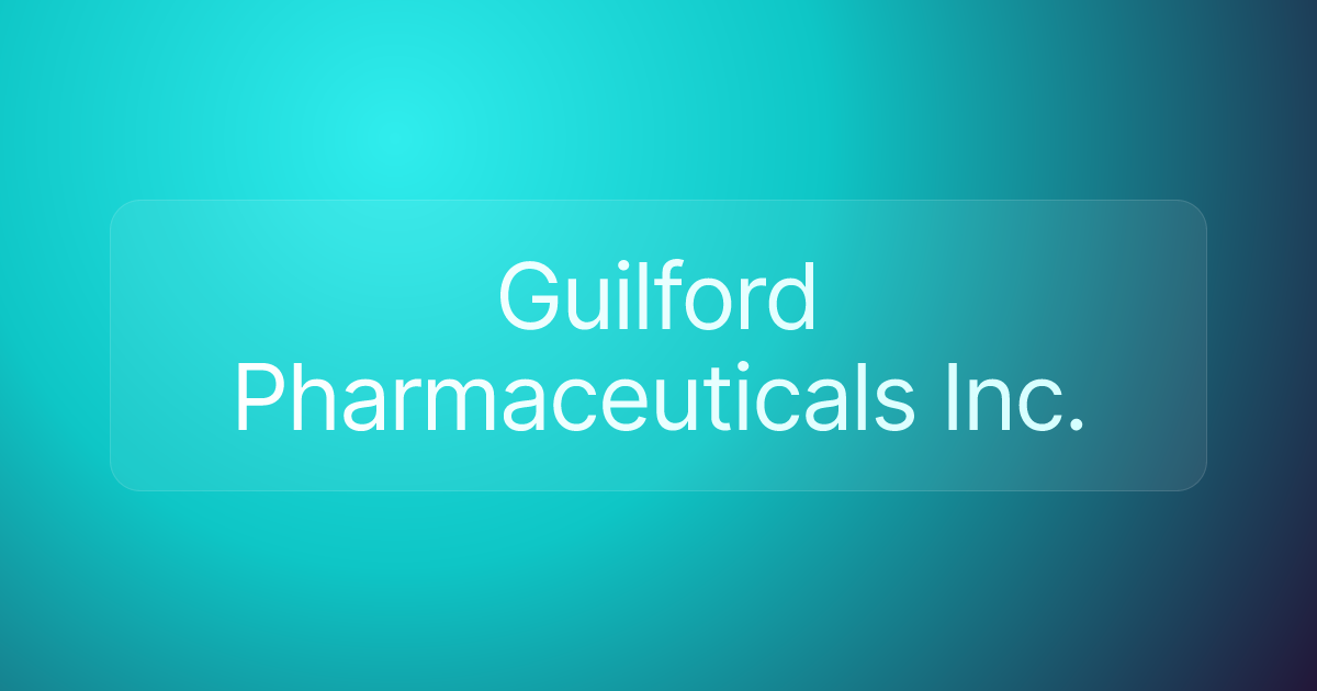 Guilford Pharmaceuticals Inc.
