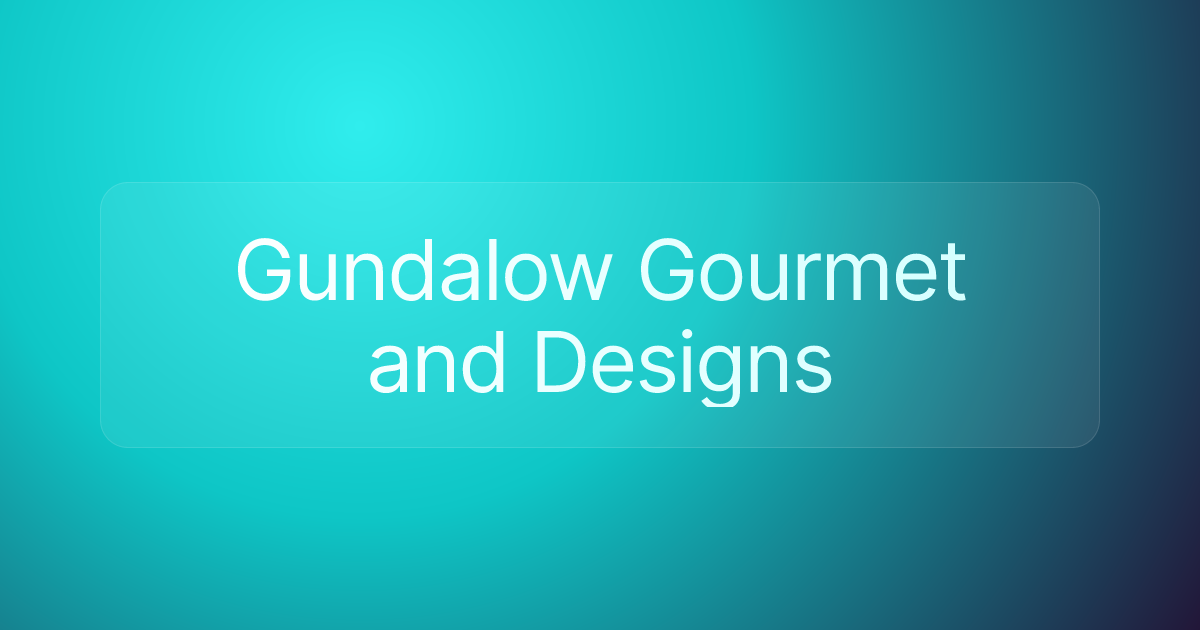 Gundalow Gourmet and Designs