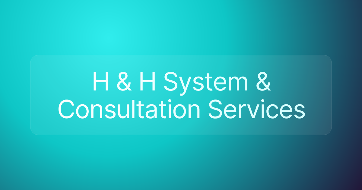 H & H System & Consultation Services