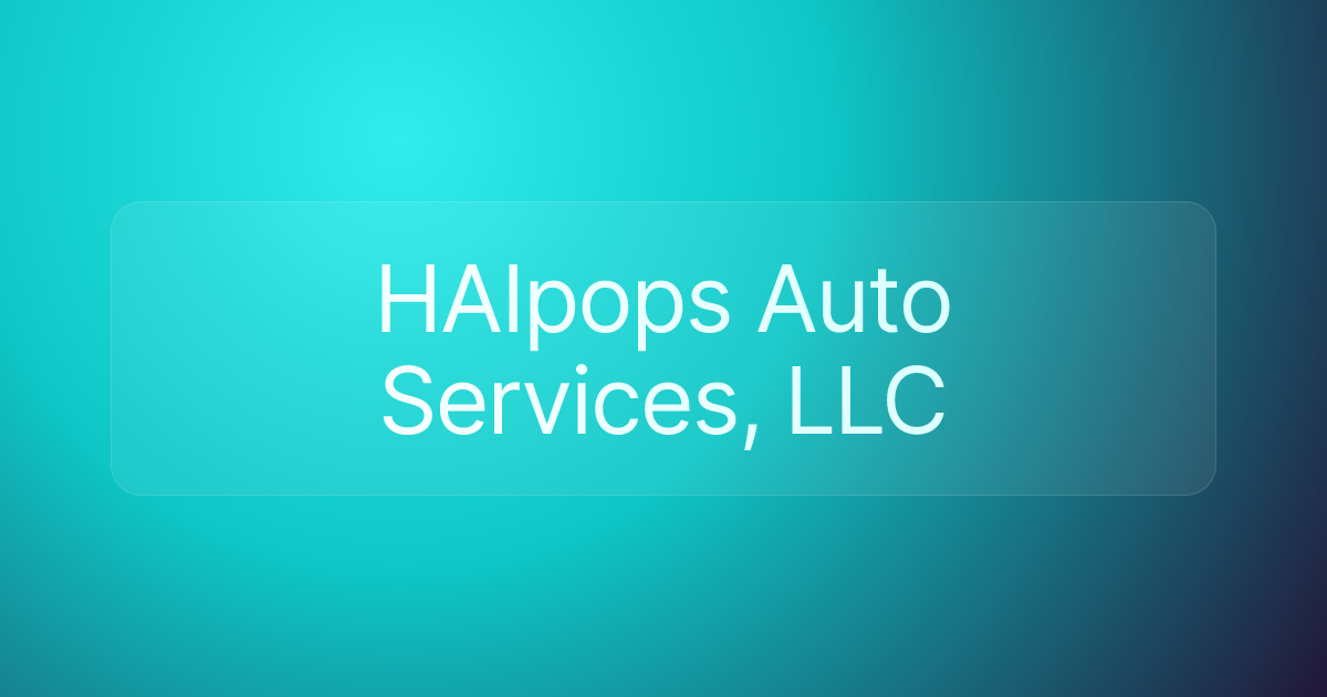 HAIpops Auto Services, LLC