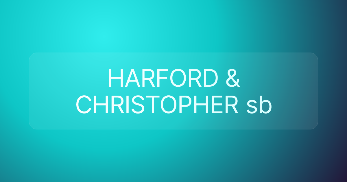 HARFORD & CHRISTOPHER sb