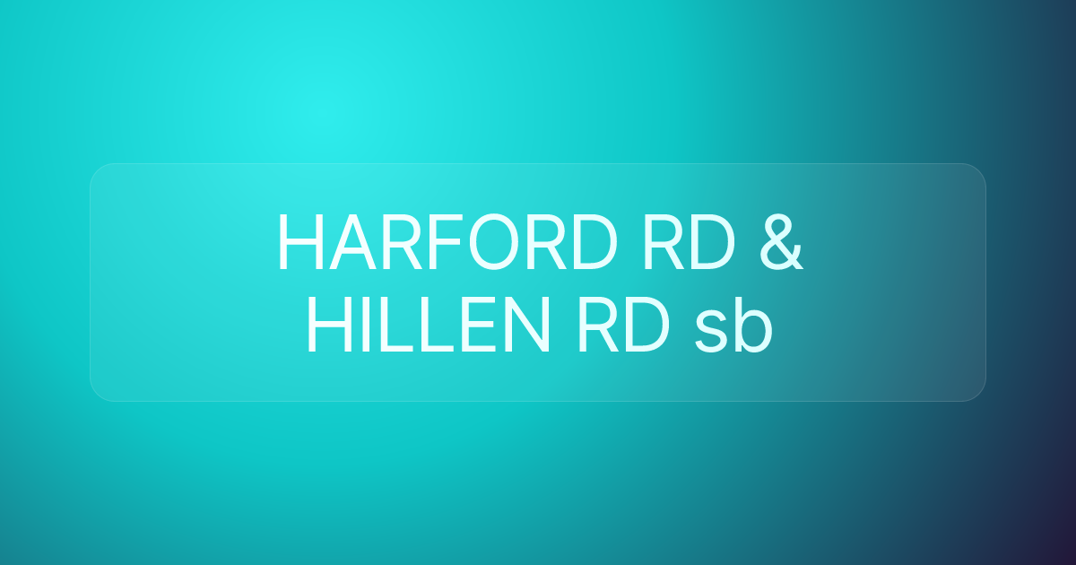 HARFORD RD & HILLEN RD sb