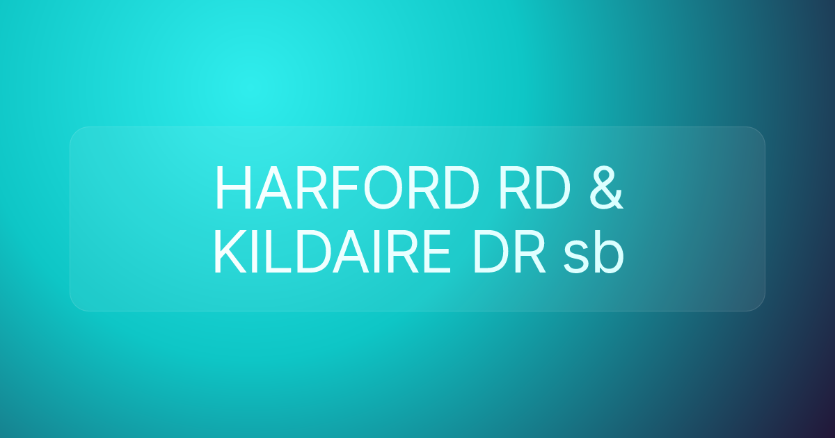 HARFORD RD & KILDAIRE DR sb