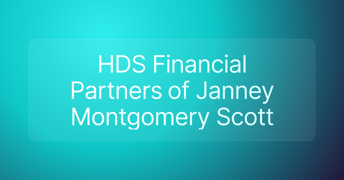 HDS Financial Partners of Janney Montgomery Scott