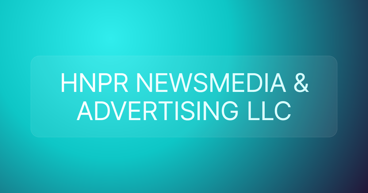 HNPR NEWSMEDIA & ADVERTISING LLC