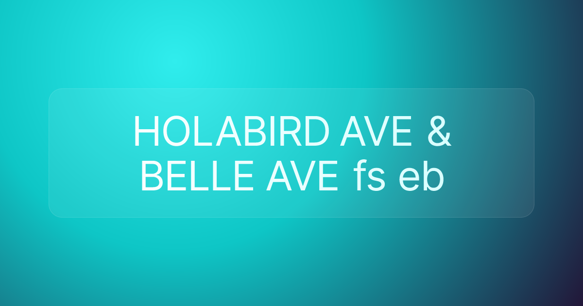 HOLABIRD AVE & BELLE AVE fs eb