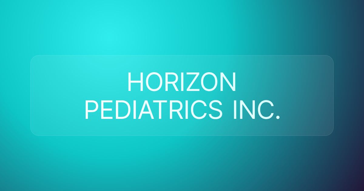 HORIZON PEDIATRICS INC.
