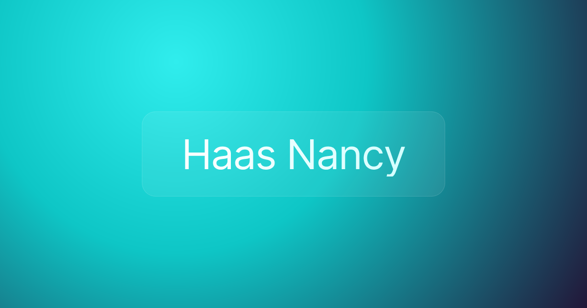 Haas Nancy
