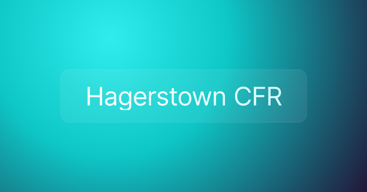 Hagerstown CFR