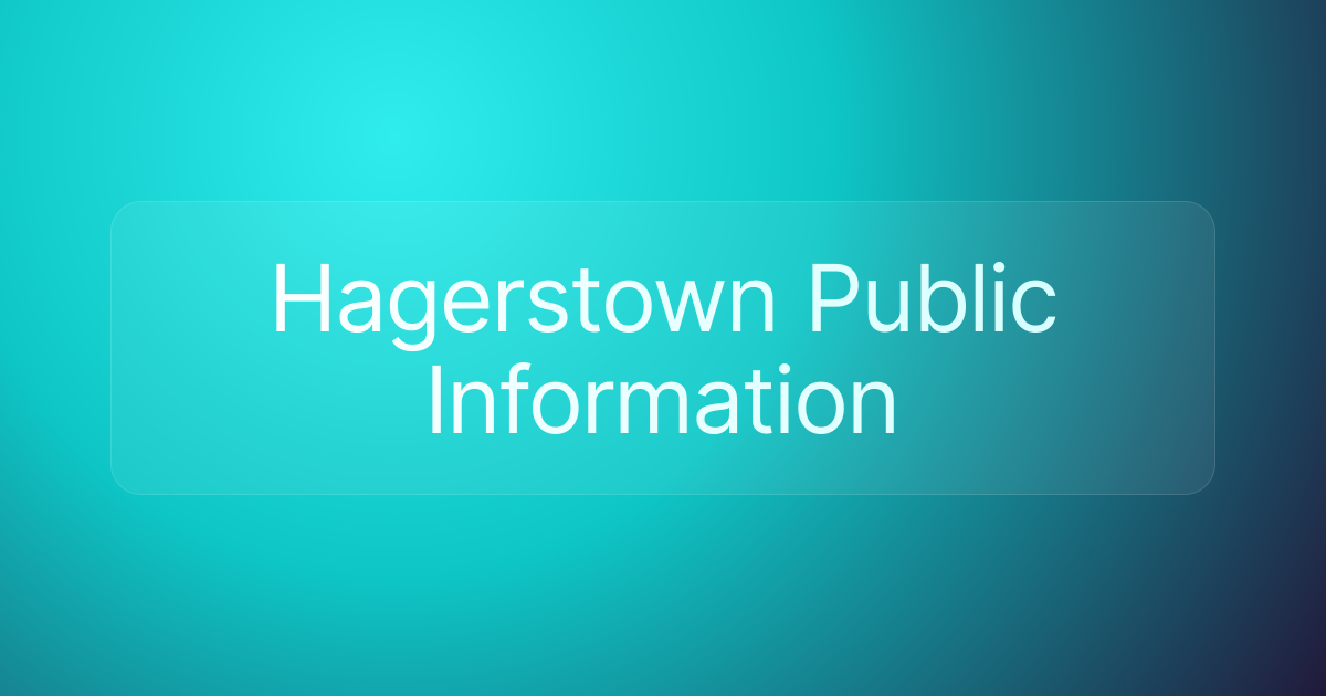 Hagerstown Public Information