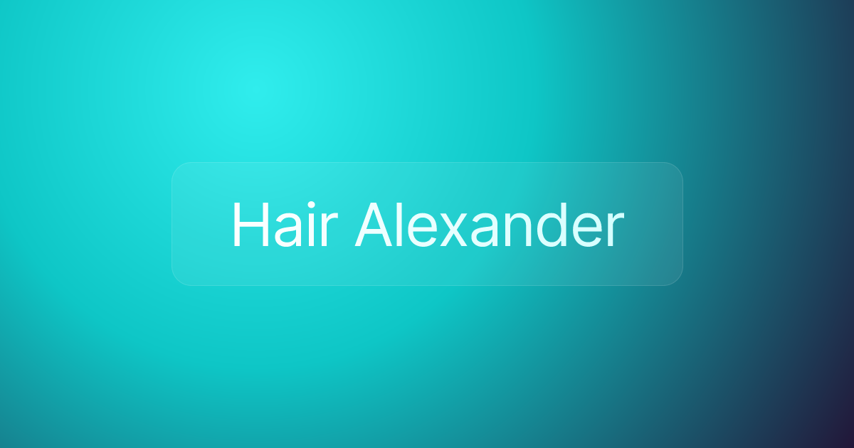 Hair Alexander