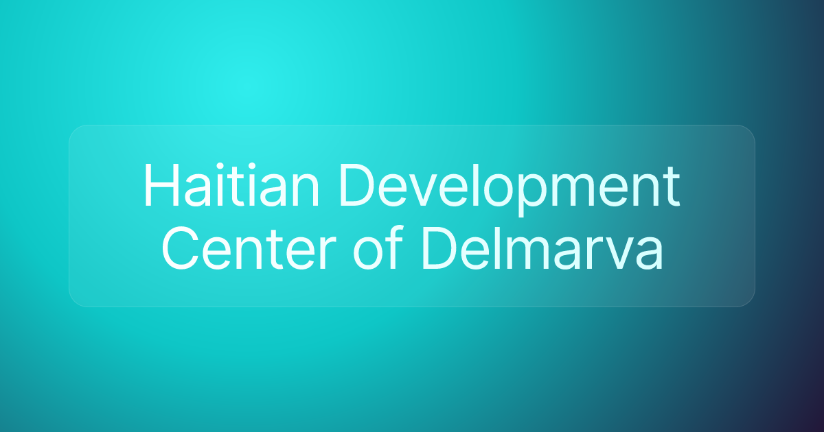 Haitian Development Center of Delmarva