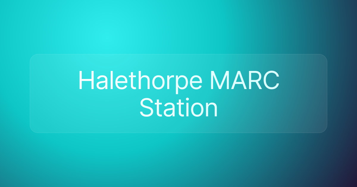 Halethorpe MARC Station