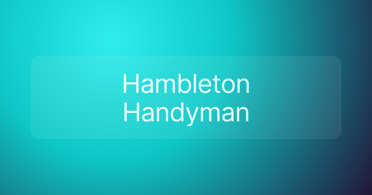 Hambleton Handyman