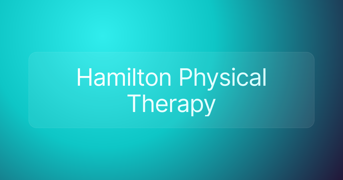 Hamilton Physical Therapy