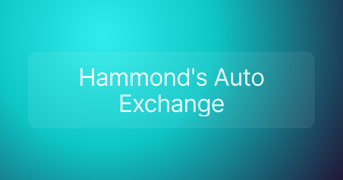 Hammond's Auto Exchange