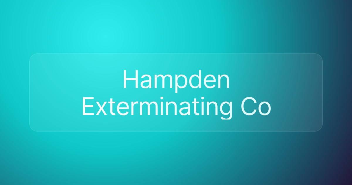 Hampden Exterminating Co