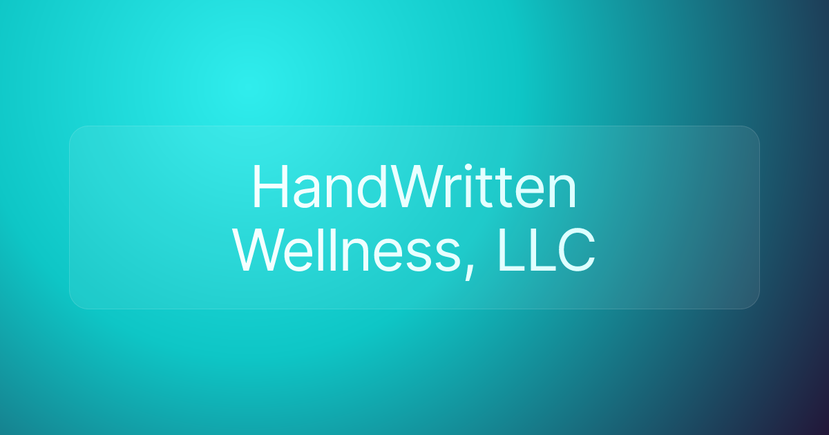 HandWritten Wellness, LLC