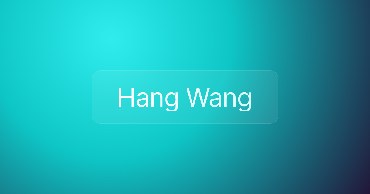 Hang Wang