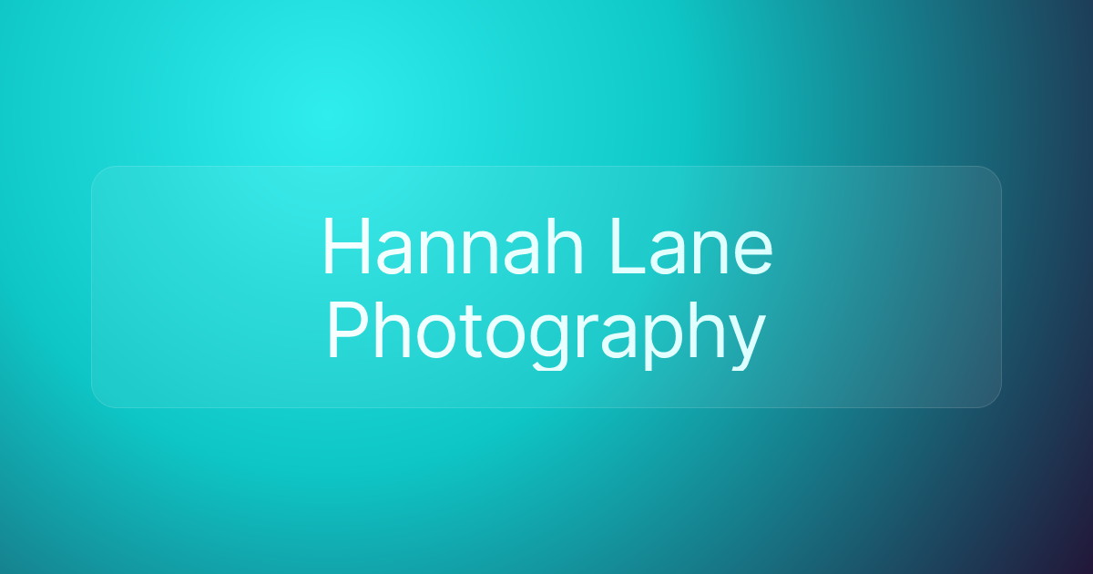 Hannah Lane Photography