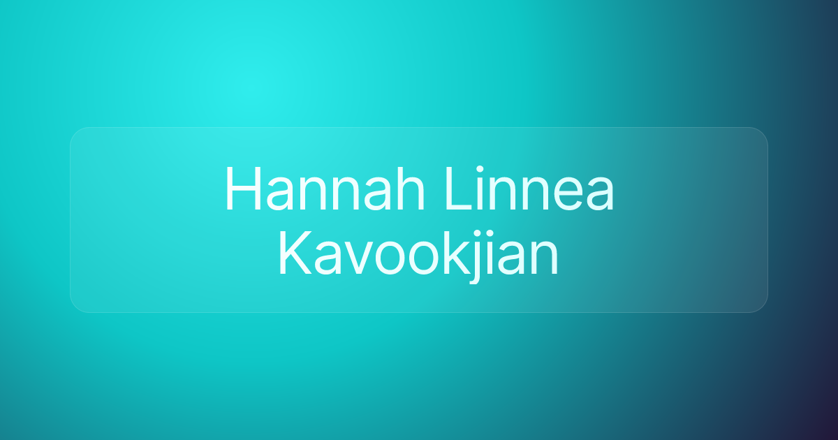 Hannah Linnea Kavookjian