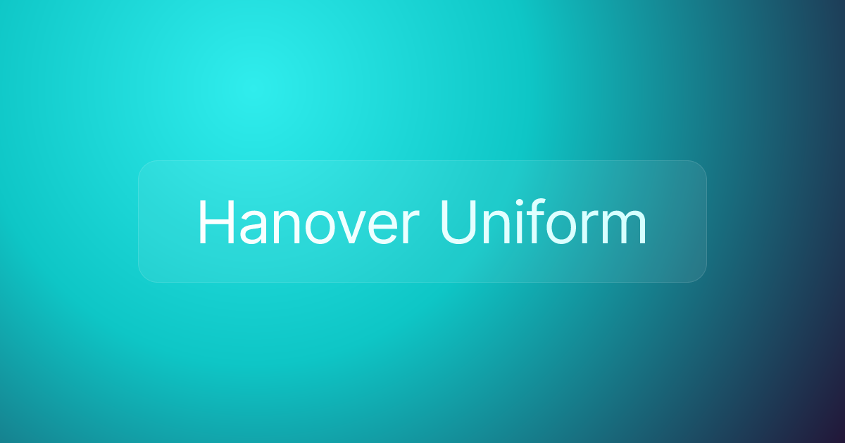Hanover Uniform