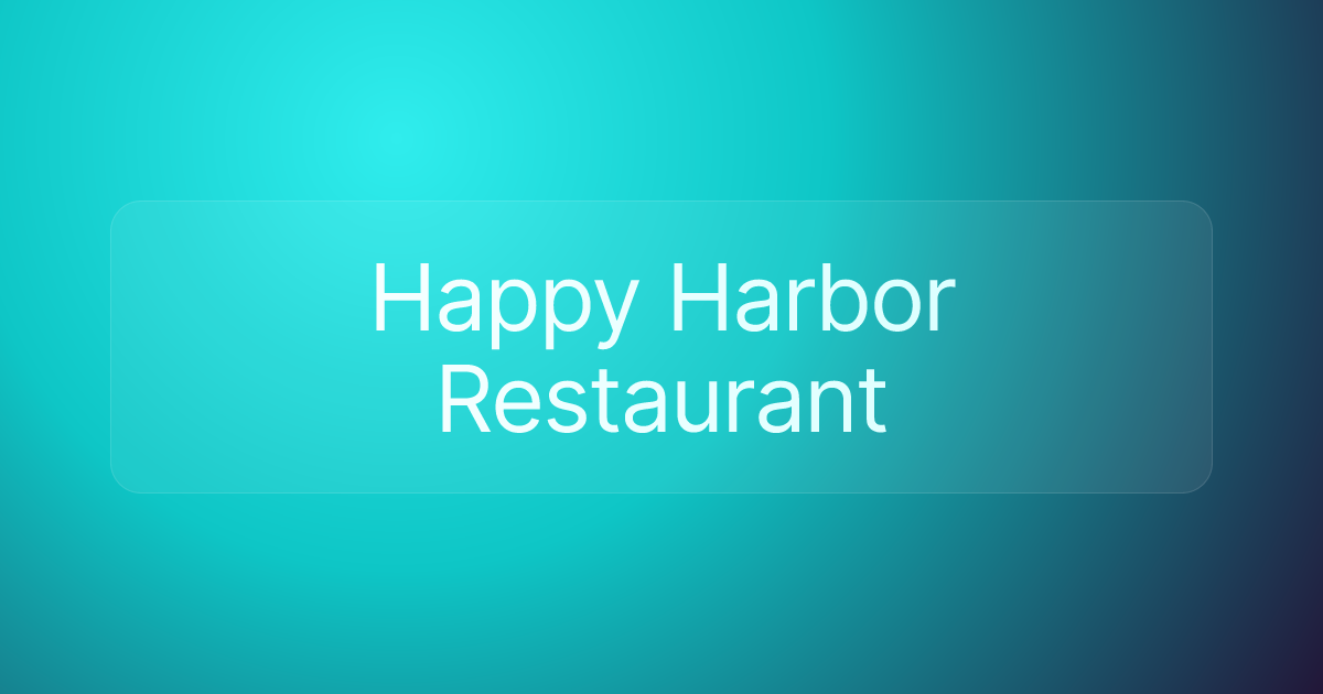 Happy Harbor Restaurant