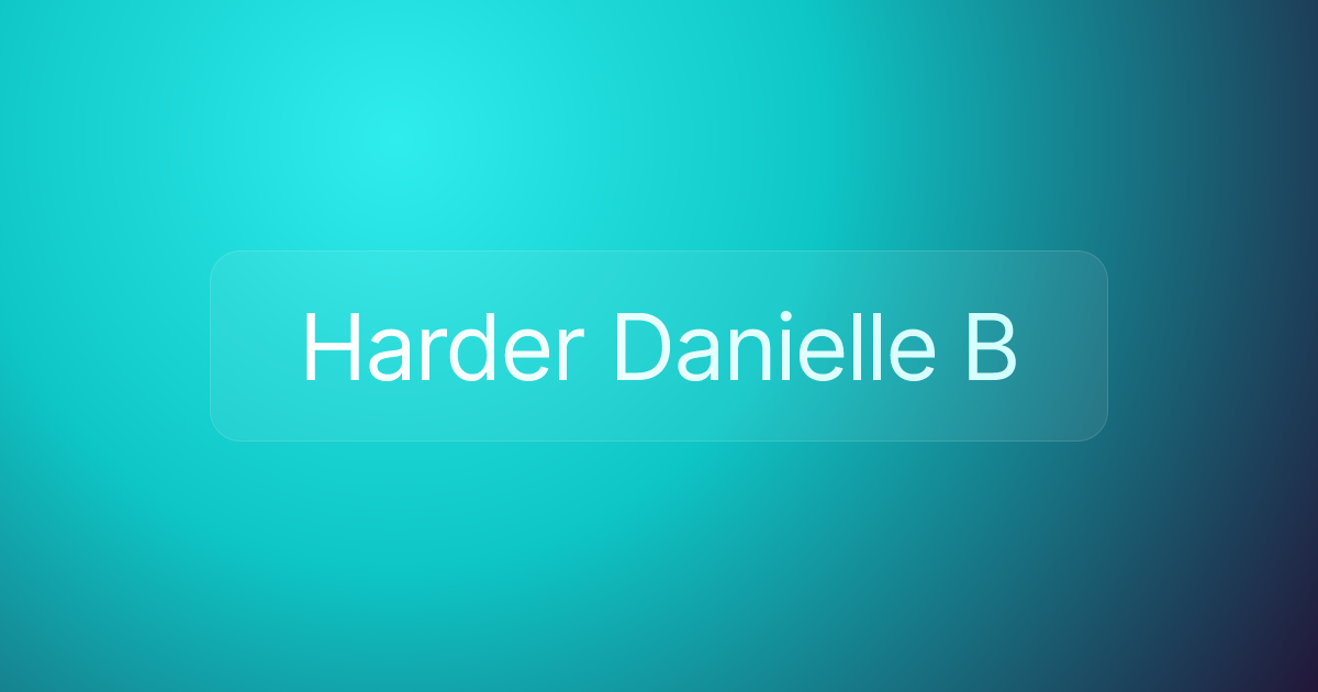 Harder Danielle B