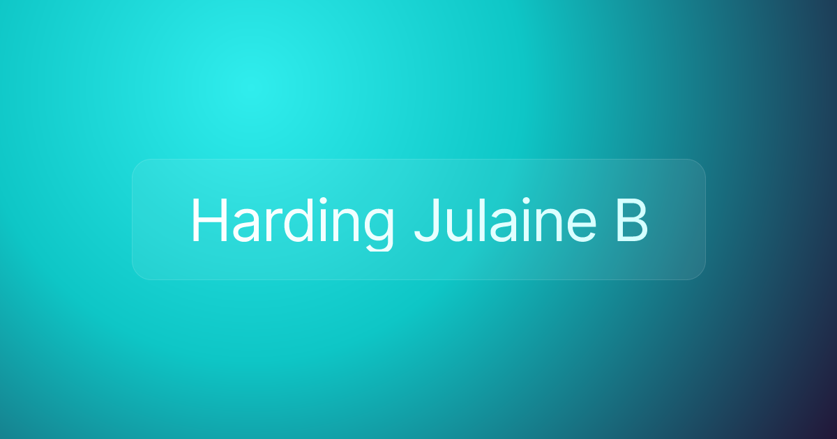 Harding Julaine B