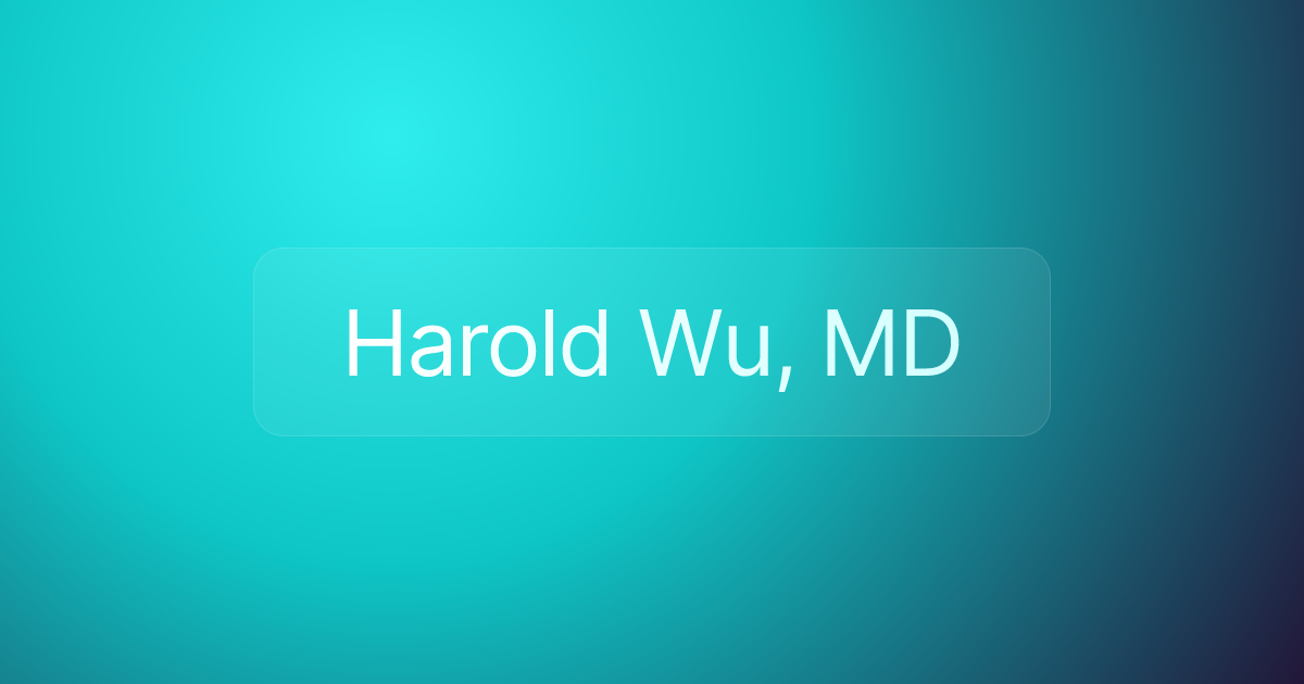 Harold Wu, MD