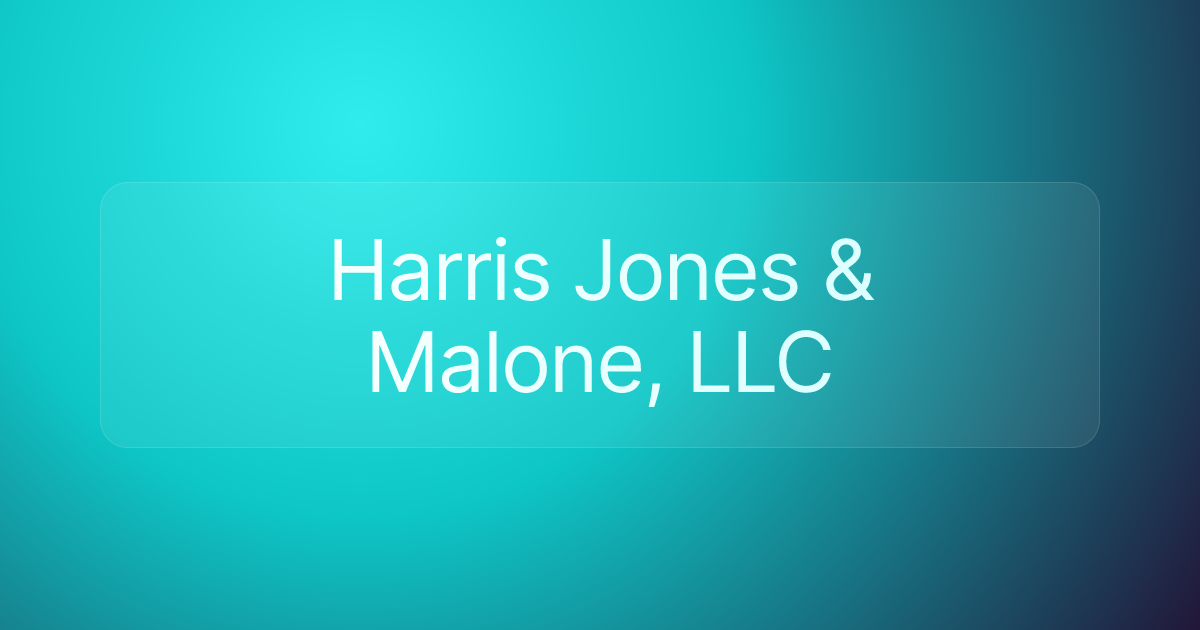 Harris Jones & Malone, LLC