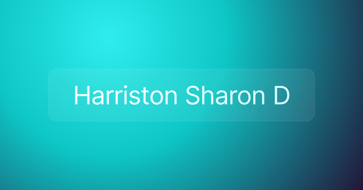 Harriston Sharon D