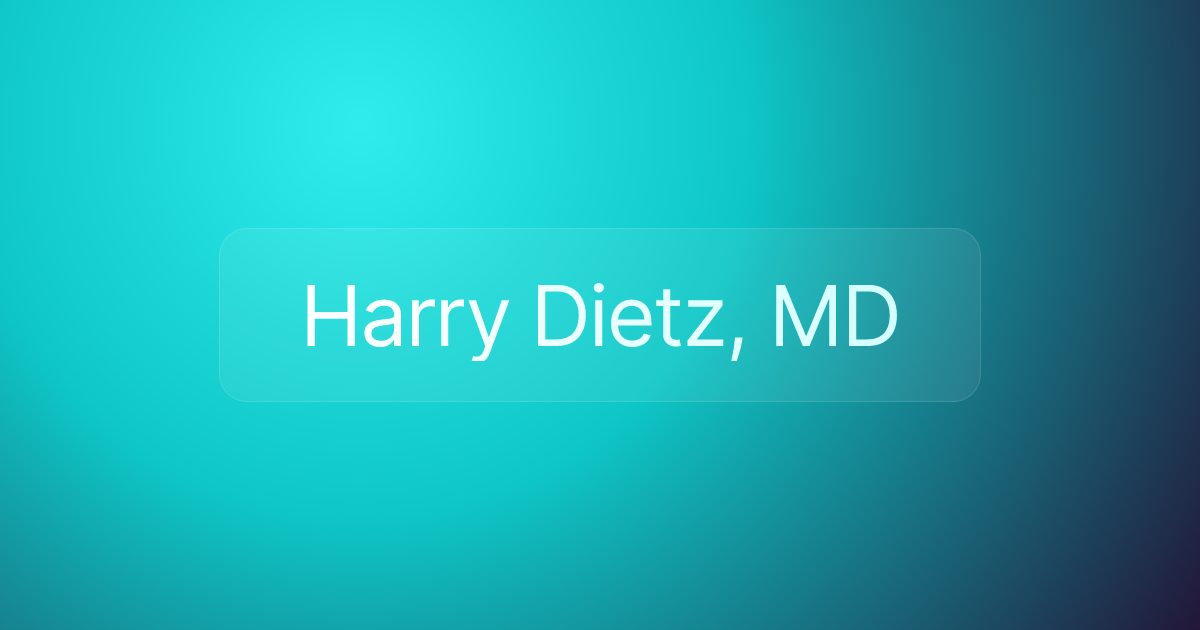 Harry Dietz, MD