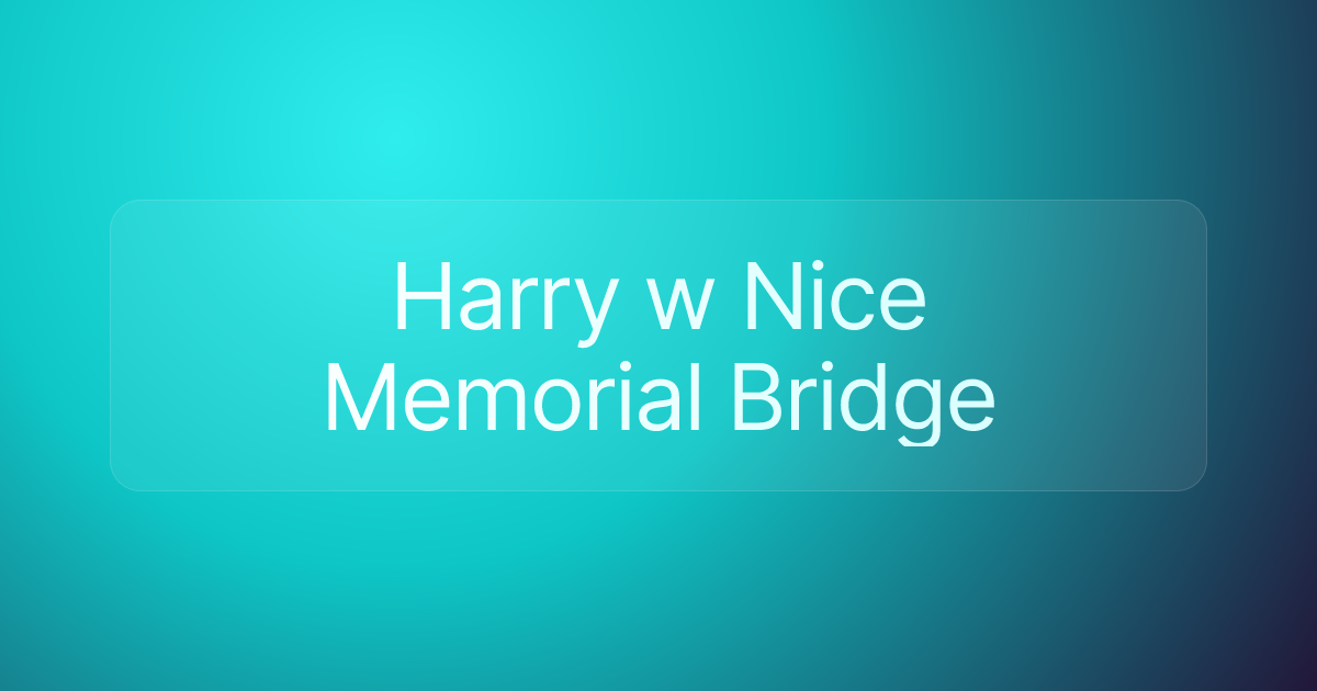 Harry w Nice Memorial Bridge