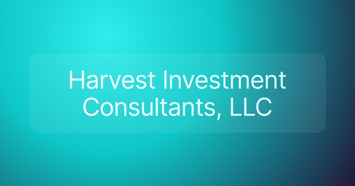 Harvest Investment Consultants, LLC