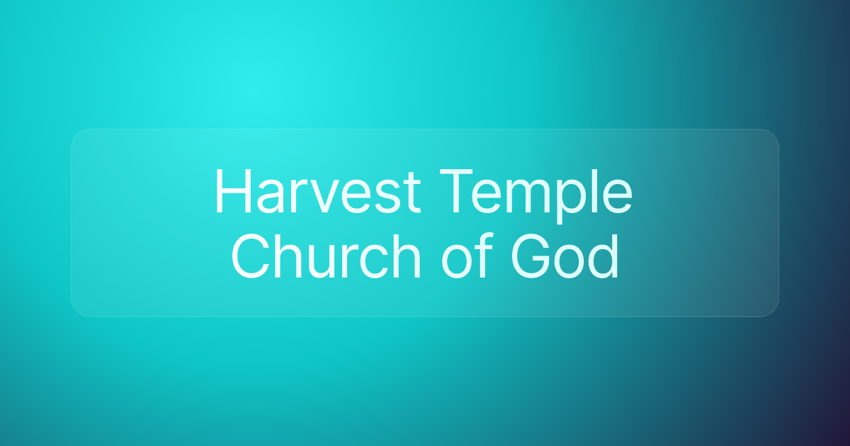 Harvest Temple Church of God