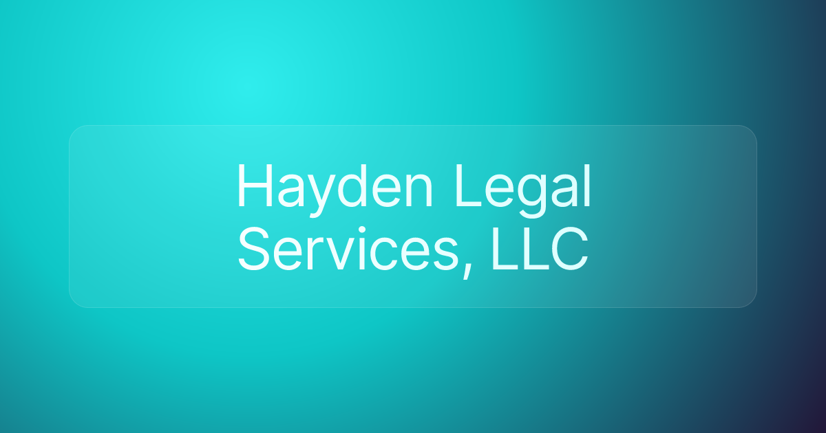 Hayden Legal Services, LLC