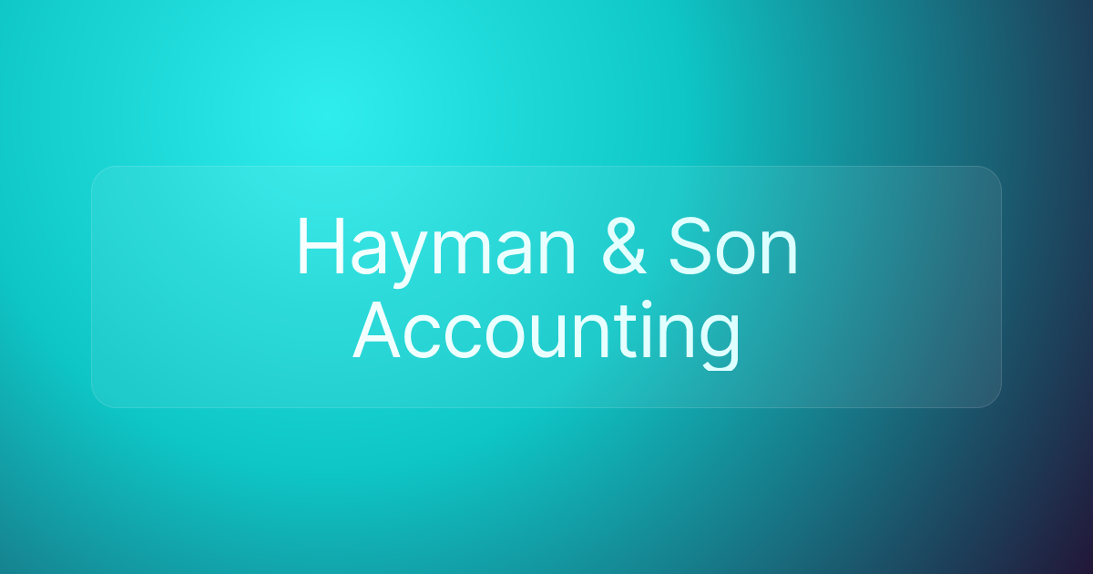Hayman & Son Accounting