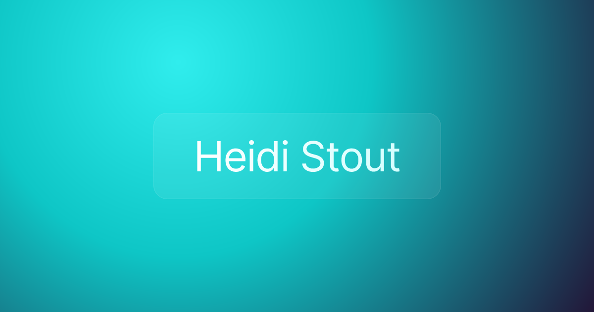 Heidi Stout