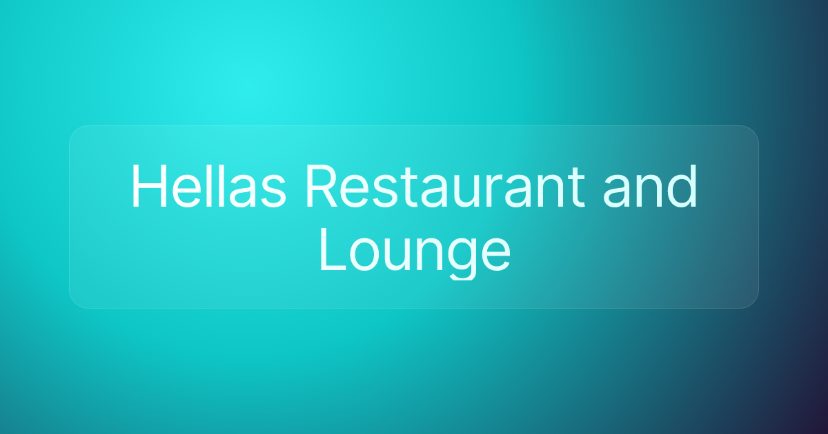 Hellas Restaurant and Lounge