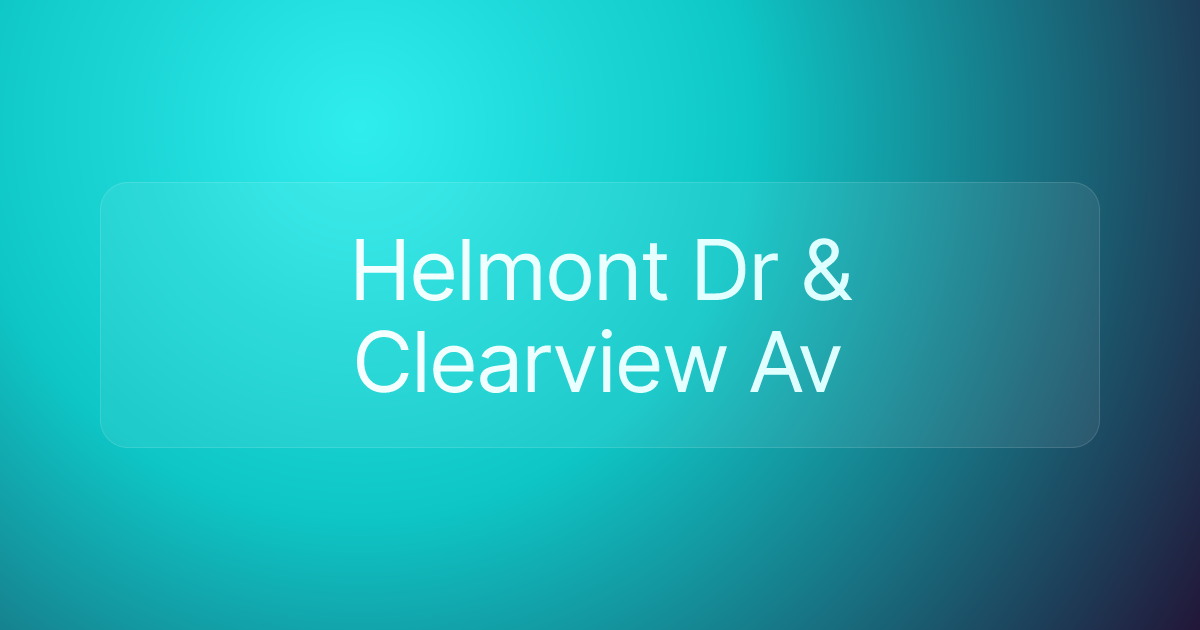 Helmont Dr & Clearview Av