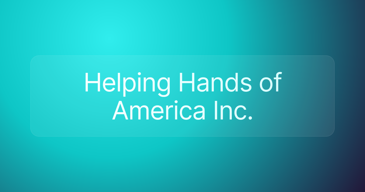 Helping Hands of America Inc.