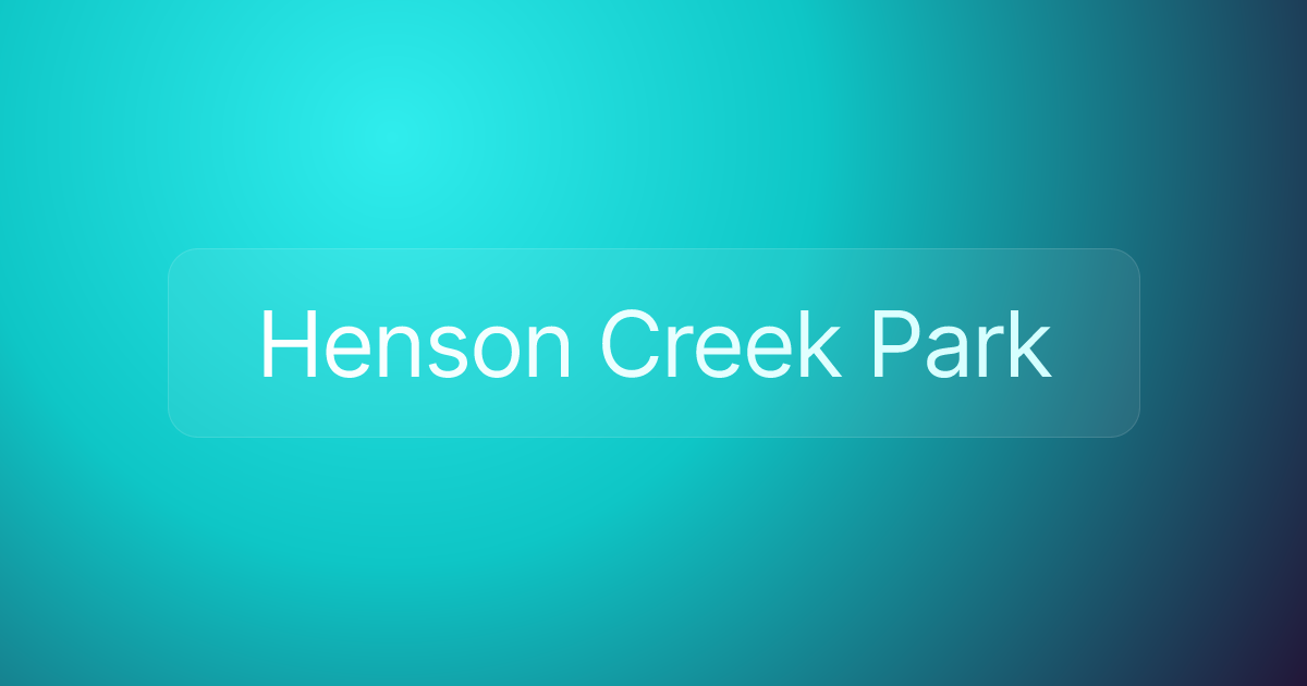 Henson Creek Park