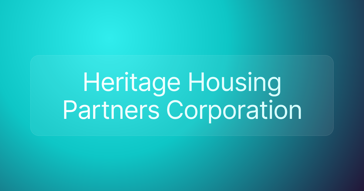 Heritage Housing Partners Corporation