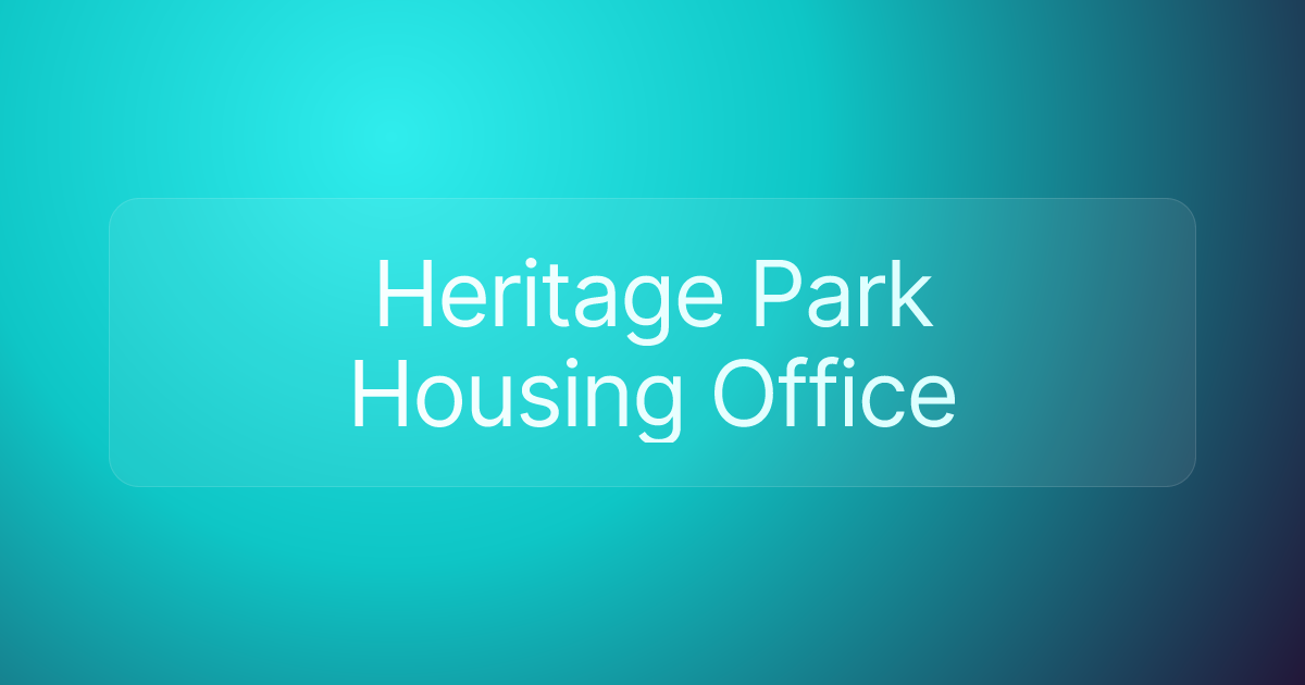 Heritage Park Housing Office