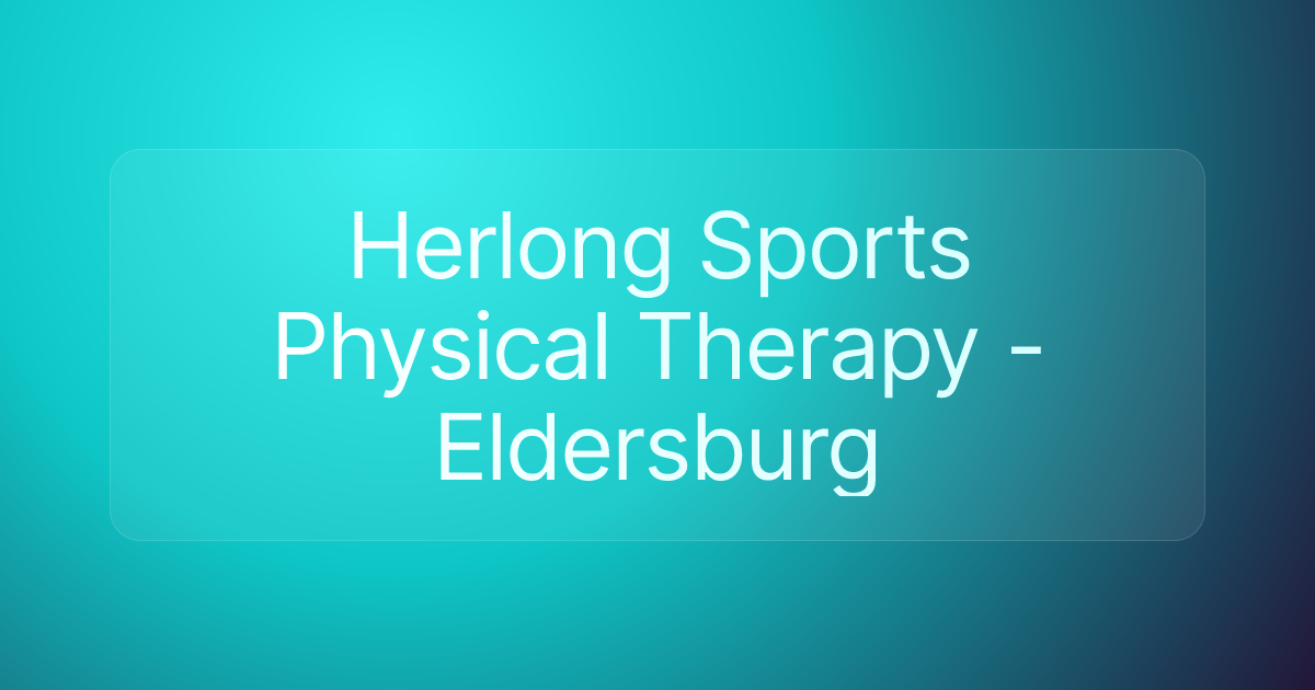 Herlong Sports Physical Therapy - Eldersburg