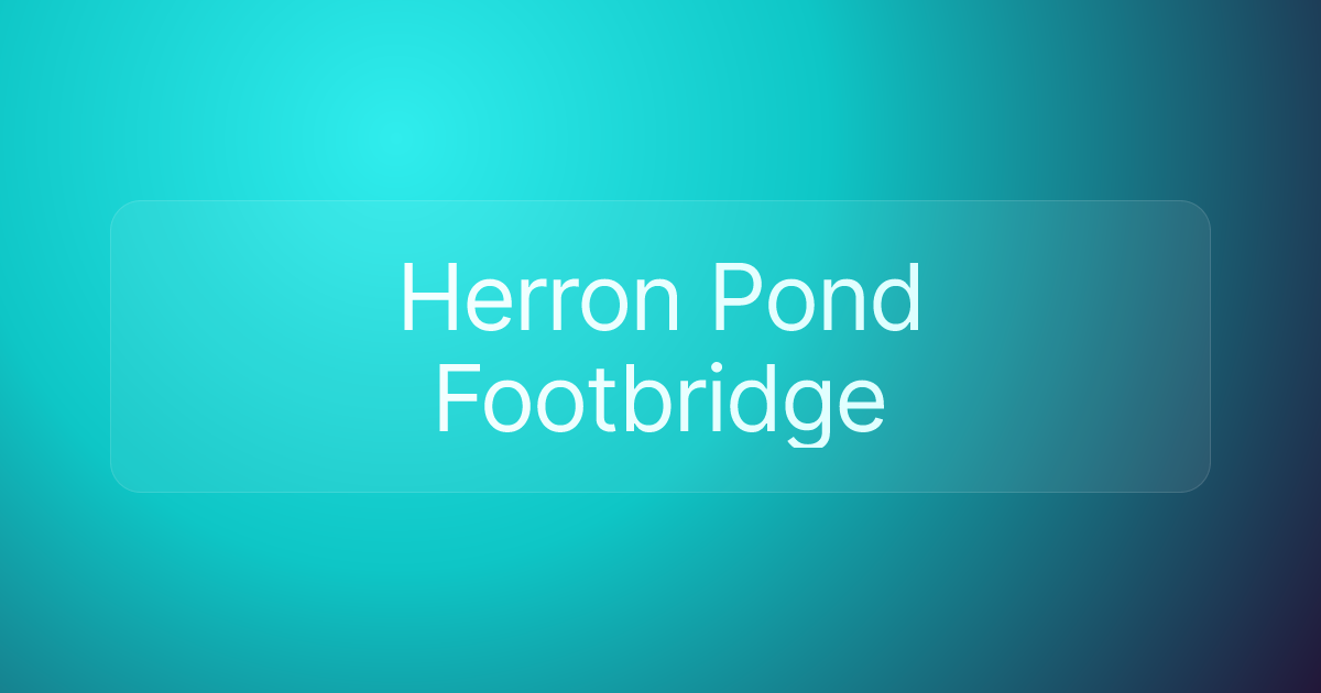 Herron Pond Footbridge